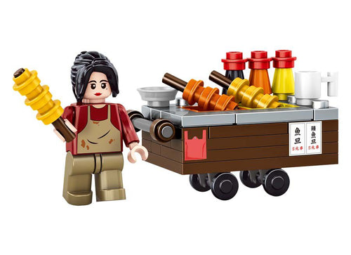 Load image into Gallery viewer, Royal Toys Building Blocks City Story Bricks RT22: Fish Ball Hawker (69 Pcs/Pzs)
