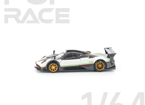 Load image into Gallery viewer, (Pre-order) POP RACE 1/64 PAGANI ZONDA R WHITE Diecast Model Car
