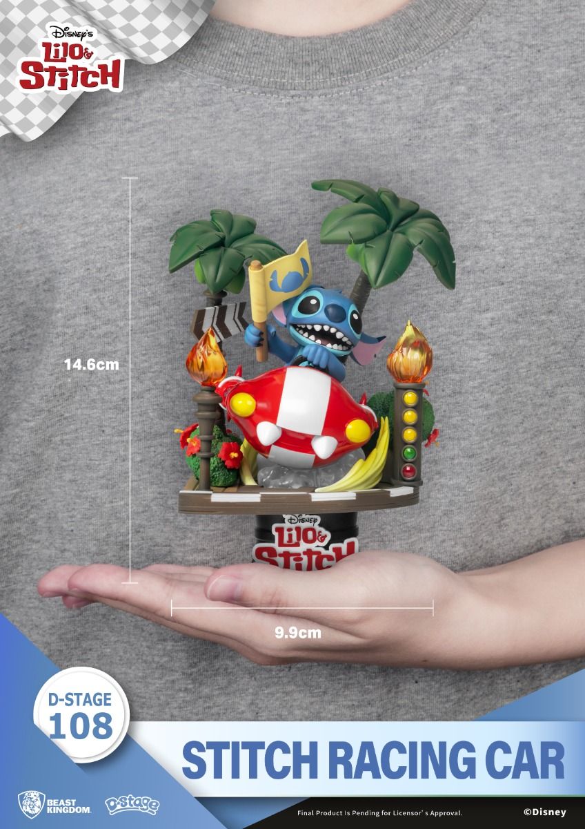 Beast Kingdom Diorama Stage-108- Disney Stitch Racing Car