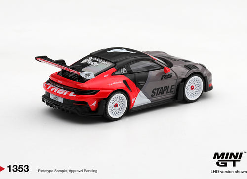 Load image into Gallery viewer, (Pre-order) Mini GT #1353 Porsche 911 GT3 RS STAPLE x INOZETEK Diecast Model Car
