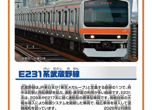 Load image into Gallery viewer, Takara Tomy Plarail Your Town's Hero Series E231 Series Musashino Line
