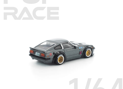Load image into Gallery viewer, (Pre-order) POPRACE 1/64 PANDEM 280ZX GUN METAL Diecast Model Car
