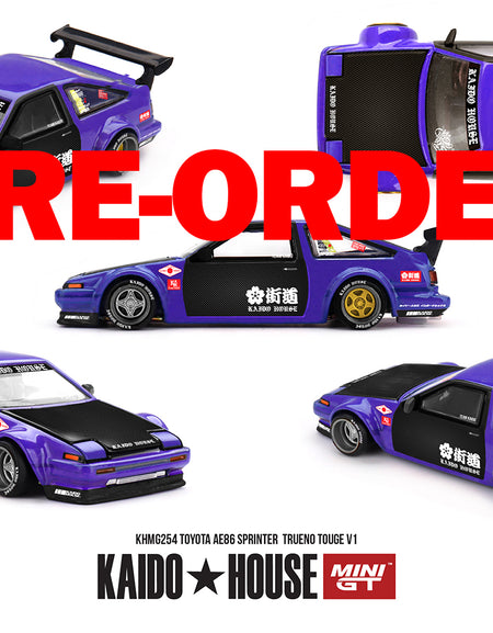 (Pre-order) Kaido House X Mini GT Toyota AE86 Sprinter Trueno TOUGE V1 #KHMG254
