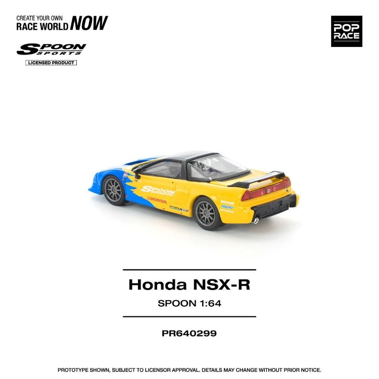 (Pre-order) POP RACE 1/64 HONDA NSX-R SPOON Diecast Model Car #PR640299