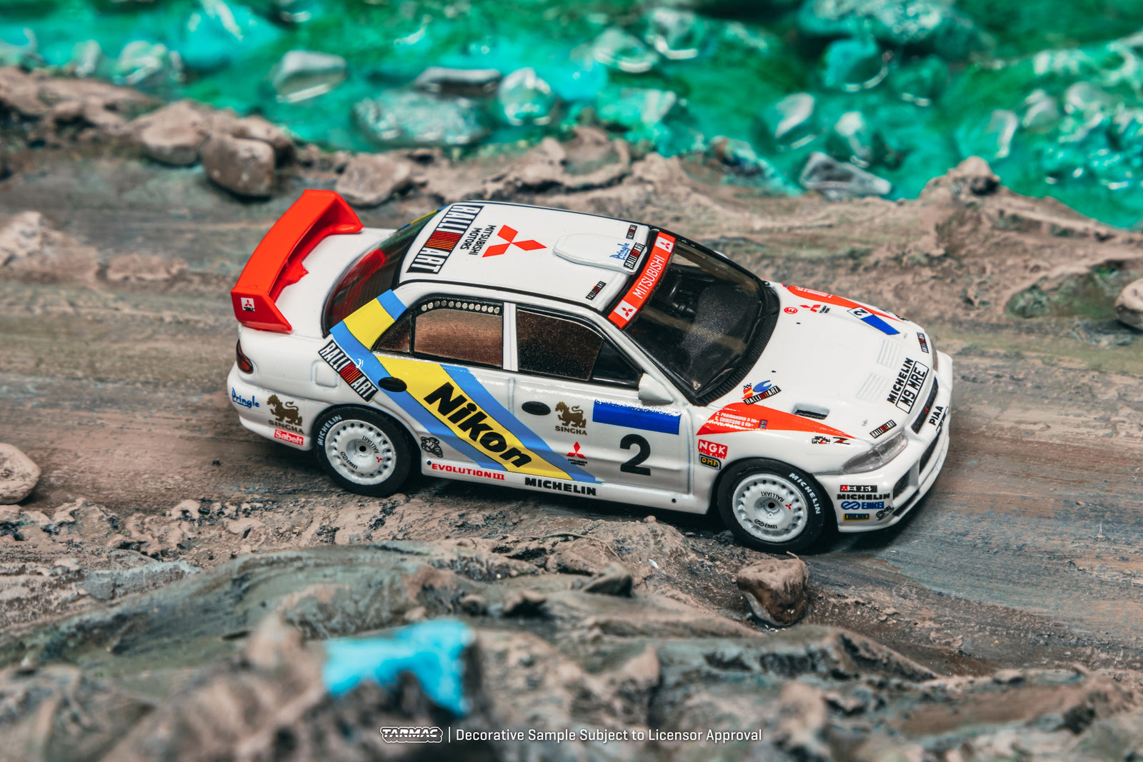 Tarmac Works 1/64 Mitsubishi Lancer Evolution III HK-BJ Rally 1995