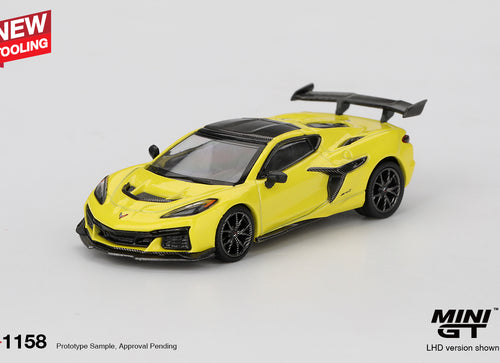 Load image into Gallery viewer, (Pre-order) MINI GT 1/64 #1158 Chevrolet Corvette ZR1 Accelerate Yellow Model

