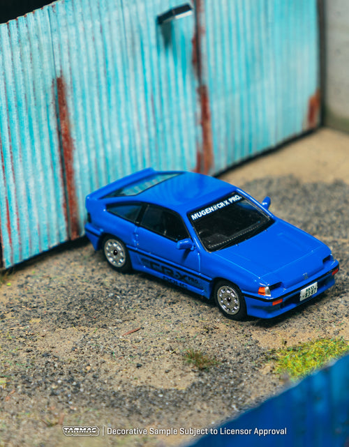 Load image into Gallery viewer, Tarmac Works 1/64 HONDA Ballade Sports MUGEN CR-X PRO Blue Model Car
