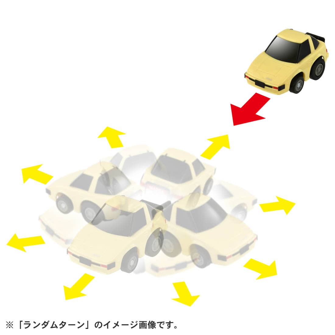 Takara Tomy Tomica ChoroQ Pull Back Diecast e-08 Mazda RX-7 (SA22C)