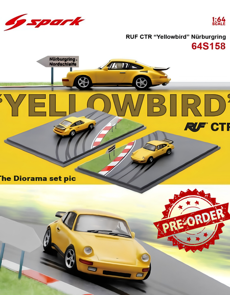 (Pre-order) Sparky 1/64 - RUF CTR Prototype Nürburgring (With special base)
