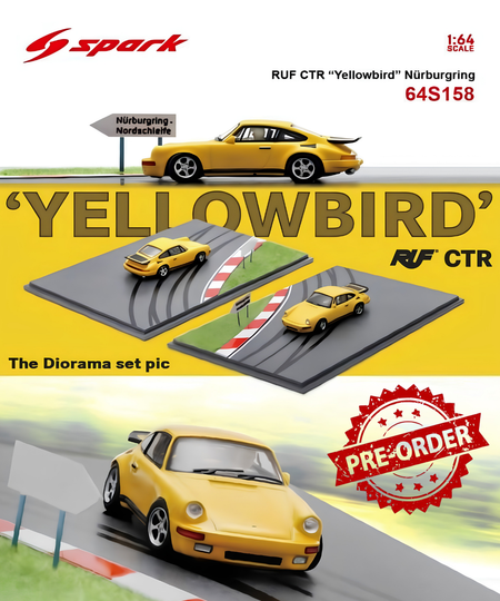 (Pre-order) Sparky 1/64 - RUF CTR Prototype Nürburgring (With special base)