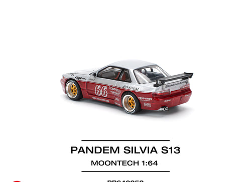 Load image into Gallery viewer, POP RACE 1/64 pandem silvia s13 - moontech red (new tooling) pr640258
