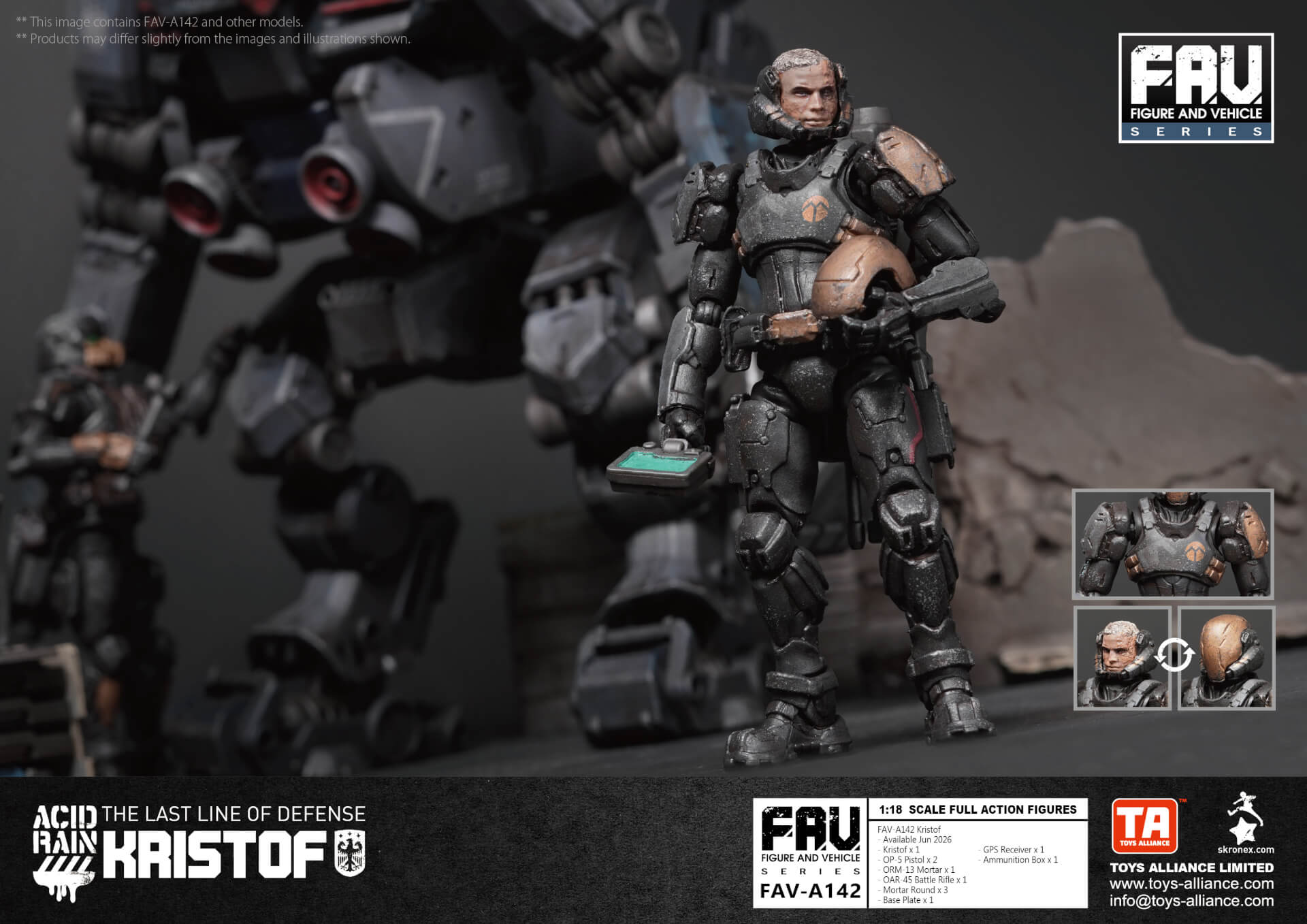 Toys Alliance 1/18 Acid Rain FAV-A142 Kristof Action Figure