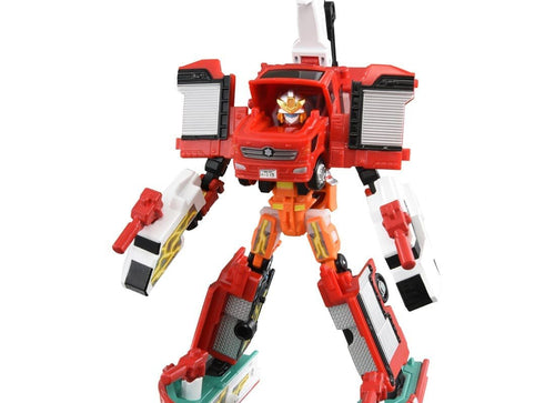 Load image into Gallery viewer, Takara Tomy Tomica Jobraver TJBDX Unite Fire Braver Fire Engine &amp; Boat Set
