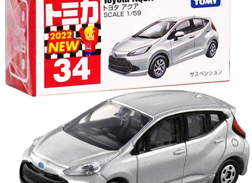 Load image into Gallery viewer, Takara Tomy Tomica Die-cast Car - 1/59 No.034 Toyota Aqua
