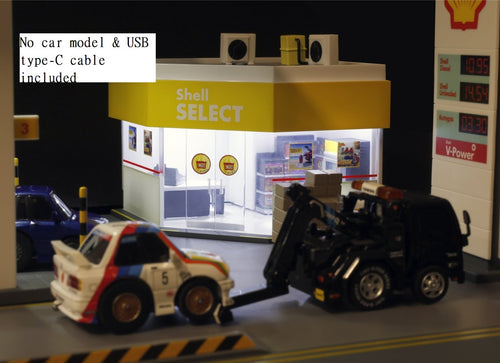 Load image into Gallery viewer, TinyQ - BQ08 Shell Hong Kong Petrol Station Diorama
