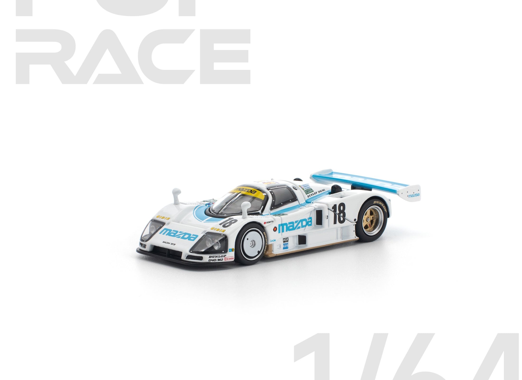 (Pre-order) POP RACE 1/64 MAZDA 787B 1991 LE MANS 24HRS #18 Diecast #PR640446
