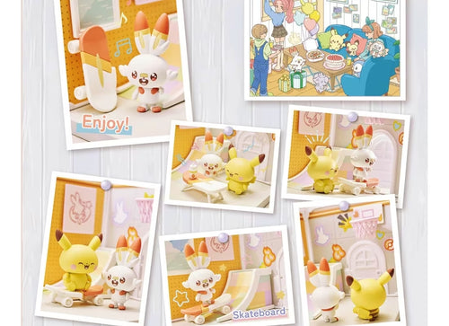 Load image into Gallery viewer, Takara Tomy Pokemon PokePiece House Studio Scorbunny &amp; Pikachu set
