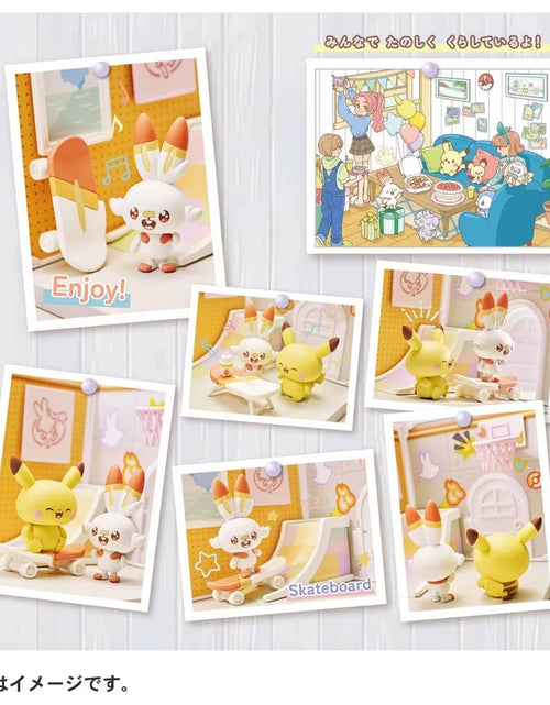 Load image into Gallery viewer, Takara Tomy Pokemon PokePiece House Studio Scorbunny &amp; Pikachu set

