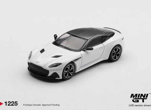 Load image into Gallery viewer, MINI GT #1225 Aston Martin DBS Stratus White LHD Diecast Model Car
