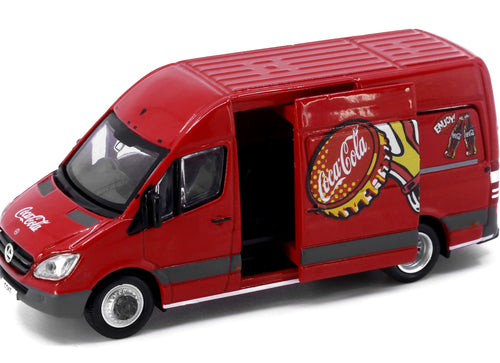 Load image into Gallery viewer, Tiny City Die-cast Model Car - MERCEDES-BENZ Sprinter Coca-Cola
