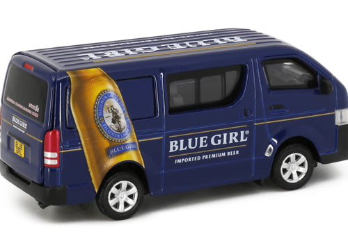 Load image into Gallery viewer, Tiny City Die-cast Model Car - Toyota Hiace BLUE GIRL BEER

