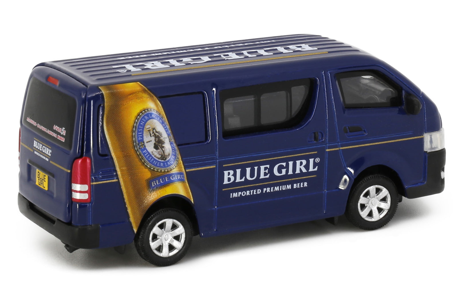 Tiny City Die-cast Model Car - Toyota Hiace BLUE GIRL BEER