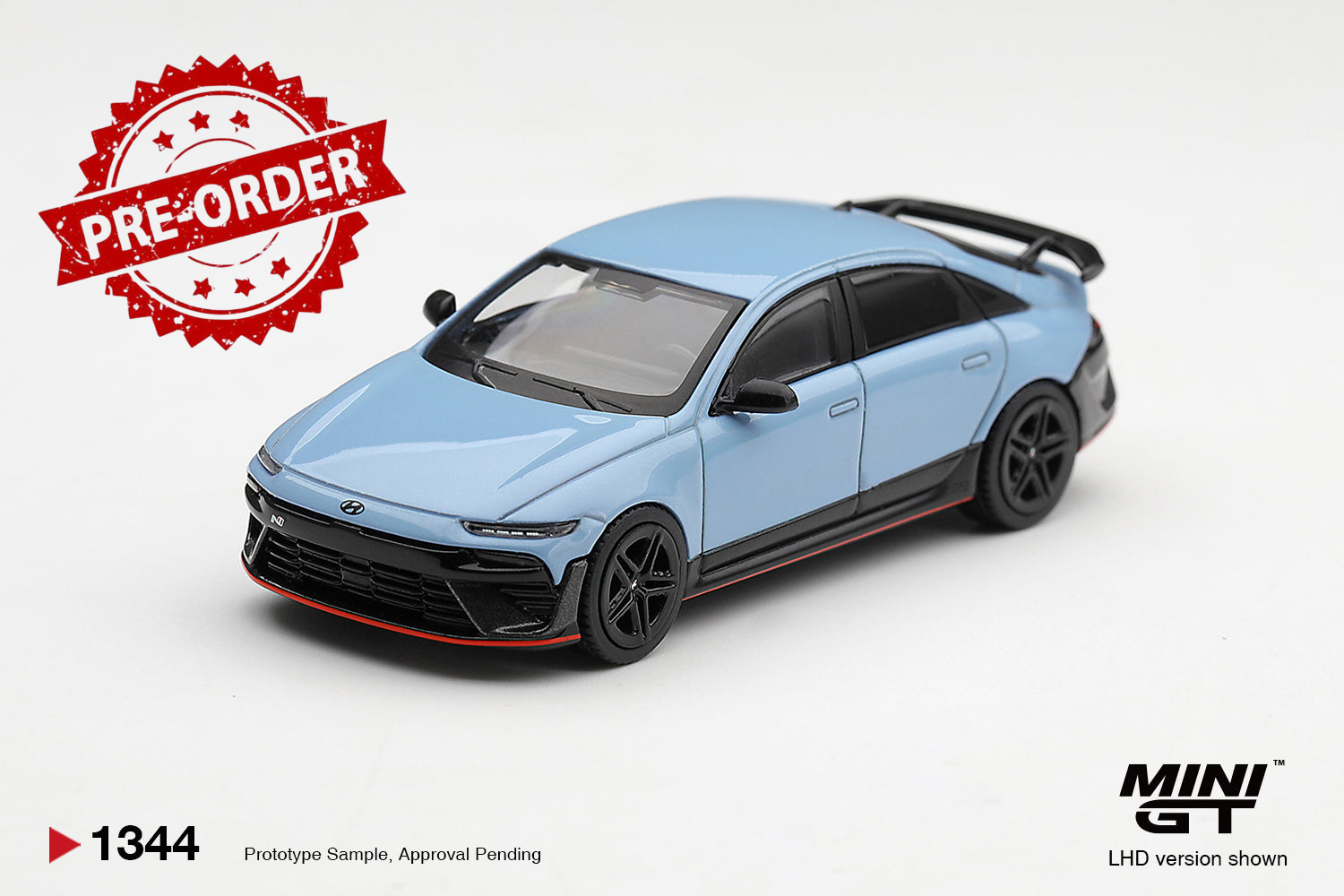 (Pre-order) Mini GT #1344 Hyundai Ioniq 6 N Performance Blue Pearl LHD