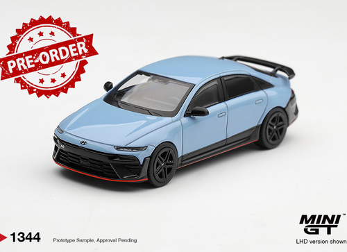 Load image into Gallery viewer, (Pre-order) Mini GT #1344 Hyundai Ioniq 6 N Performance Blue Pearl LHD
