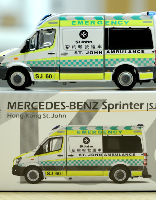 Load image into Gallery viewer, Tiny City 1/76 #166 Mercedes-Benz Sprinter St.John Ambulance (SJ60) Model Car
