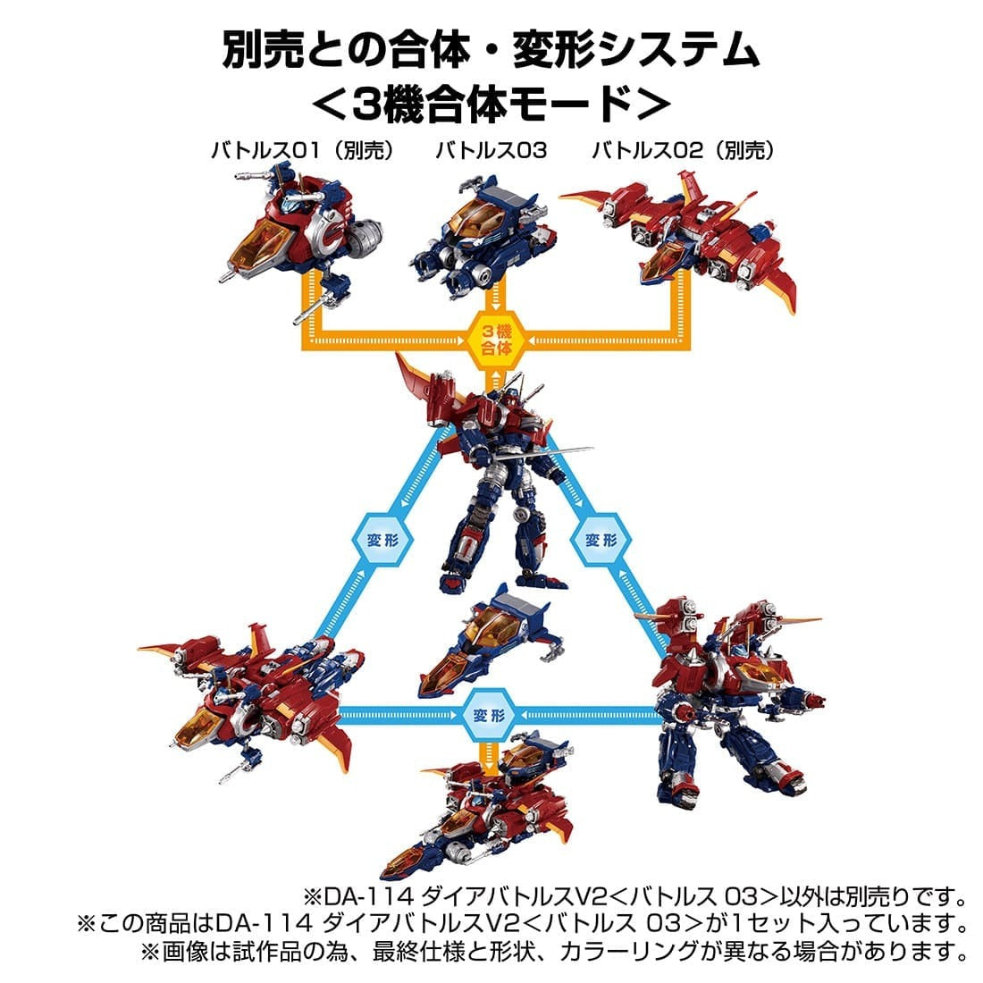 Takara Tomy DIACLONE DA-114 DIA-BATTLES V2 BATTLES 03 #993711