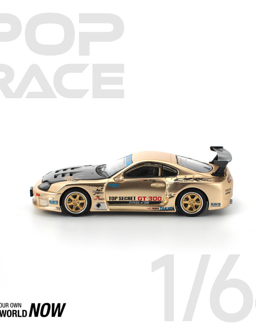 Load image into Gallery viewer, POPRACE 1/64 TOP SECRET GT300 SUPRA - CHROME GOLD Diecast Model Car
