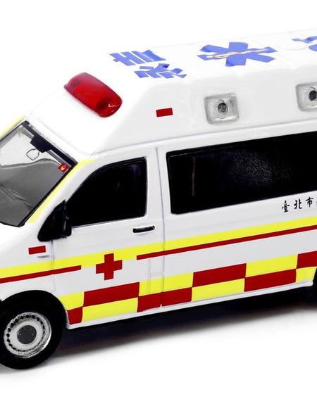 Tiny Diecast Model TW50 Transporter Ambulance Taiwan Taipei City Fire Department