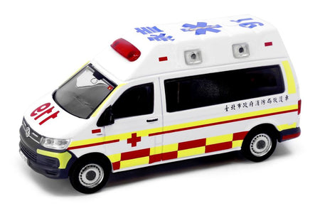 Tiny Diecast Model TW50 Transporter Ambulance Taiwan Taipei City Fire Department