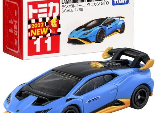 Load image into Gallery viewer, Takara Tomy Tomica Die-cast Car - 1/62 No.011 Lamborghini Huracan STO
