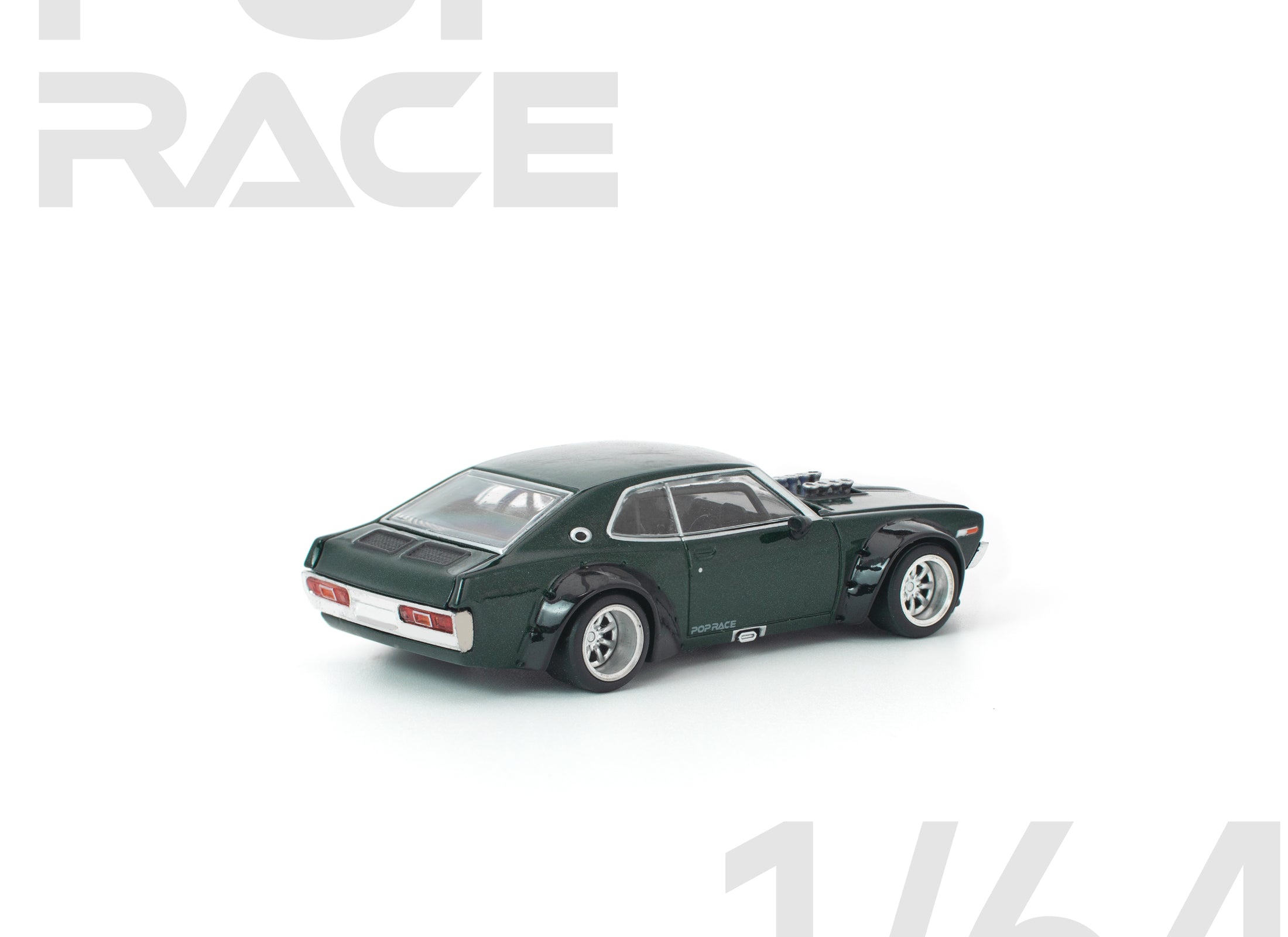 (Pre-order) POPRACE 1/64 LAUREL C130 GREEN Diecast Model Car #PR640331