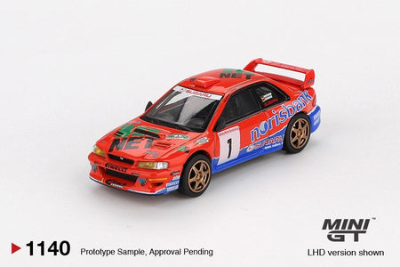 MINI GT #1140 Subaru Impreza WRC97 #1 1999 DRM Champion Model Car