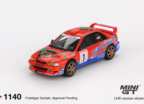 Load image into Gallery viewer, MINI GT #1140 Subaru Impreza WRC97 #1 1999 DRM Champion Model Car

