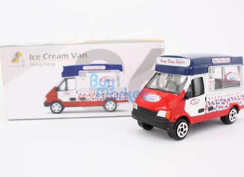 Load image into Gallery viewer, TINY Hong Kong City Culture HK #06 Ice Cream Van Deicast Model Toy Car White
