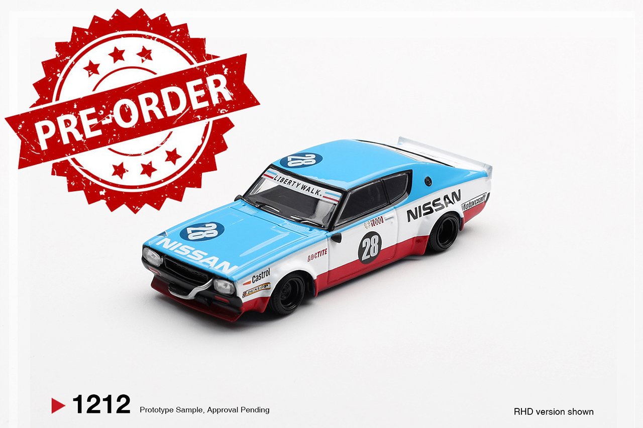 (Pre-order) MINI GT #1212 Nissan Skyline Kenmeri Liberty Walk Racing '75 concept