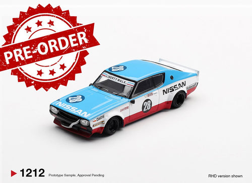 Load image into Gallery viewer, (Pre-order) MINI GT #1212 Nissan Skyline Kenmeri Liberty Walk Racing '75 concept
