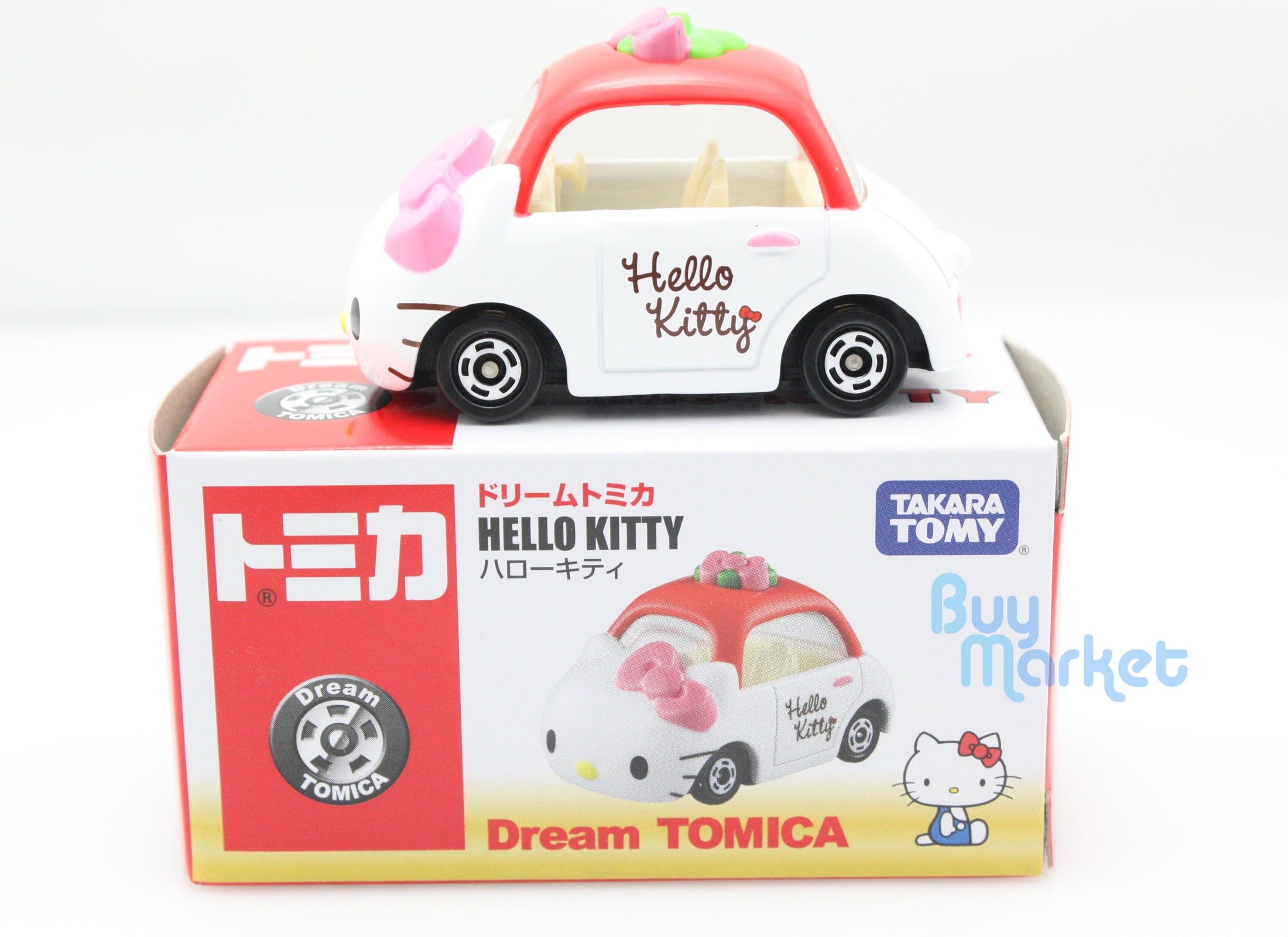 Takara Tomy Dream Tomica Hello Kitty White Red Special Mini Diecast Toy Car