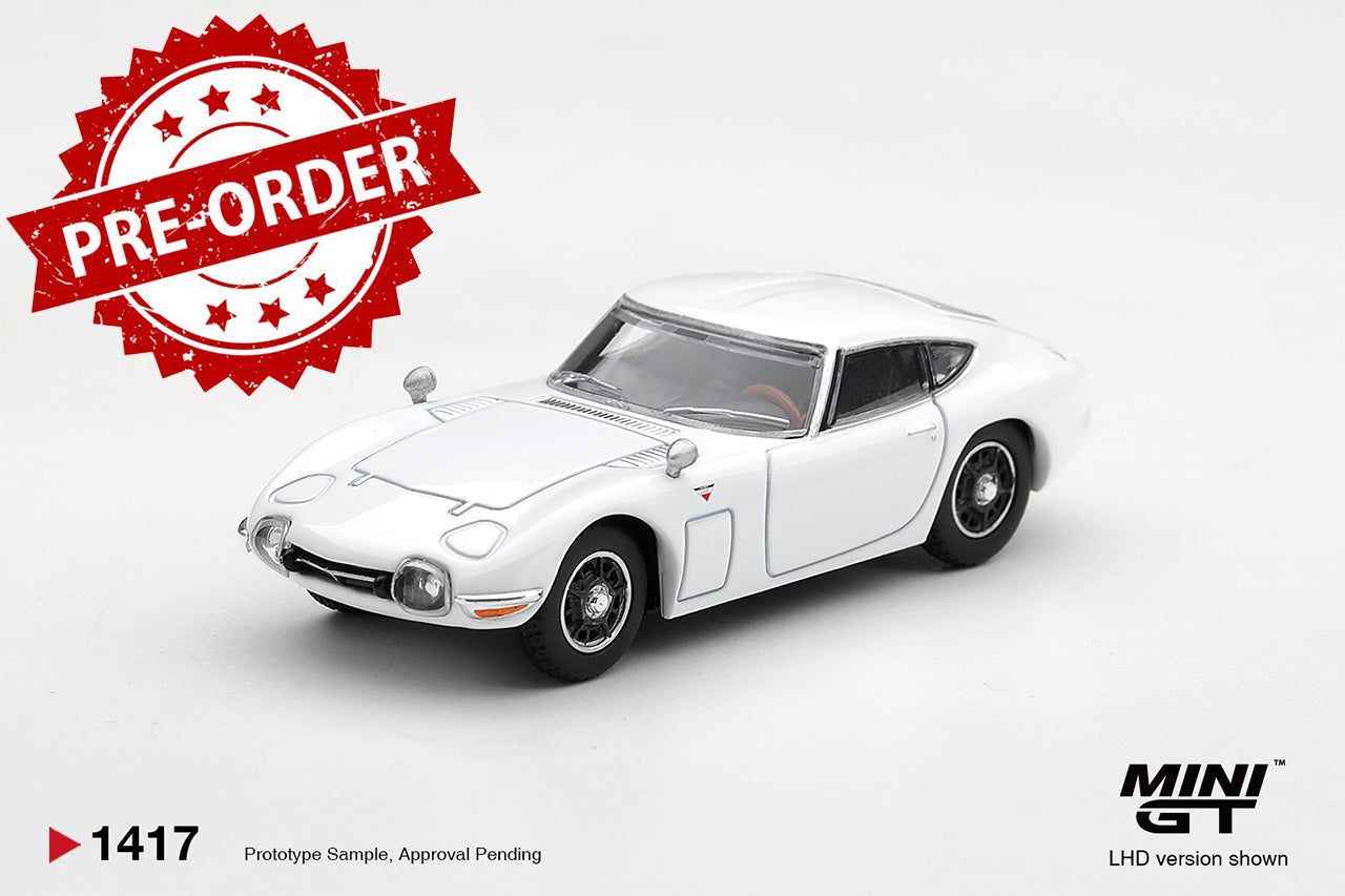 (Pre-order) Mini GT #1417 Toyota 2000GT  Pegasus White LHD Diecast Model Car