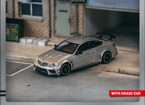 Load image into Gallery viewer, Tarmac Works 1/64 Mercedes-Benz C 63 AMG Coupé Black Series Silver
