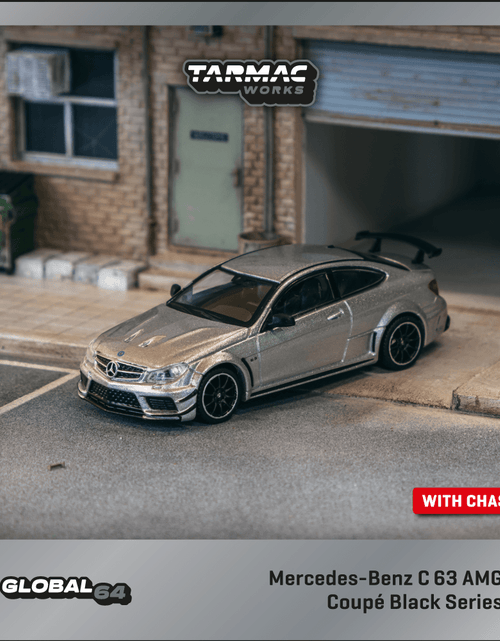 Load image into Gallery viewer, Tarmac Works 1/64 Mercedes-Benz C 63 AMG Coupé Black Series Silver
