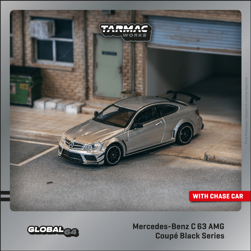 Tarmac Works 1/64 Mercedes-Benz C 63 AMG Coupé Black Series Silver