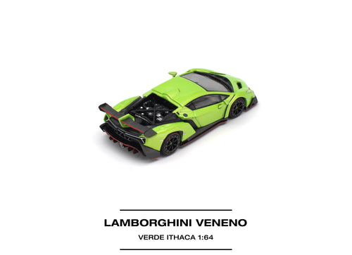 Load image into Gallery viewer, (Pre-order) POP RACE LAMBORGHINI VENENO VERDE ITHACA Diecast Model Car #PR640532
