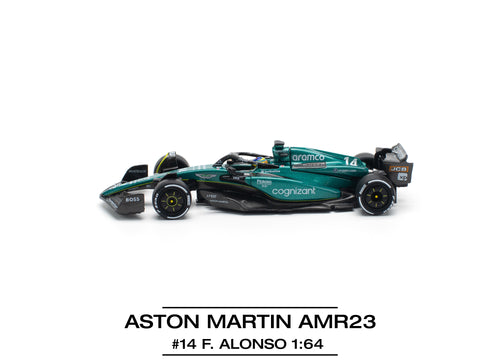 Load image into Gallery viewer, (Pre-order) POPRACE 1/64 ASTON MARTIN AMR23 F1 #14 F. ALONSO Model Car
