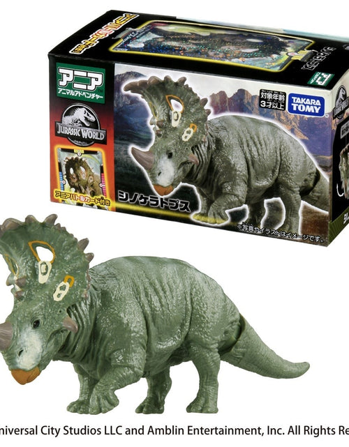 Load image into Gallery viewer, Takara Tomy ANIA Animal Jurassic World Sinoceratops Figure with Battle Card
