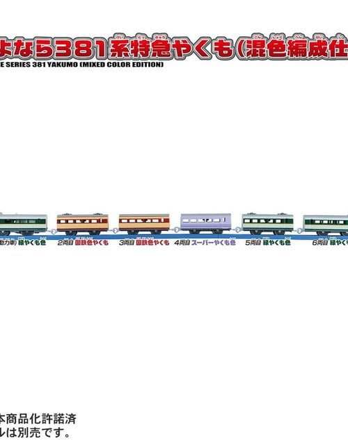 Load image into Gallery viewer, Takara Tomy Plarail Train Series 381 Limited Express Yakumo Mix Color Formation
