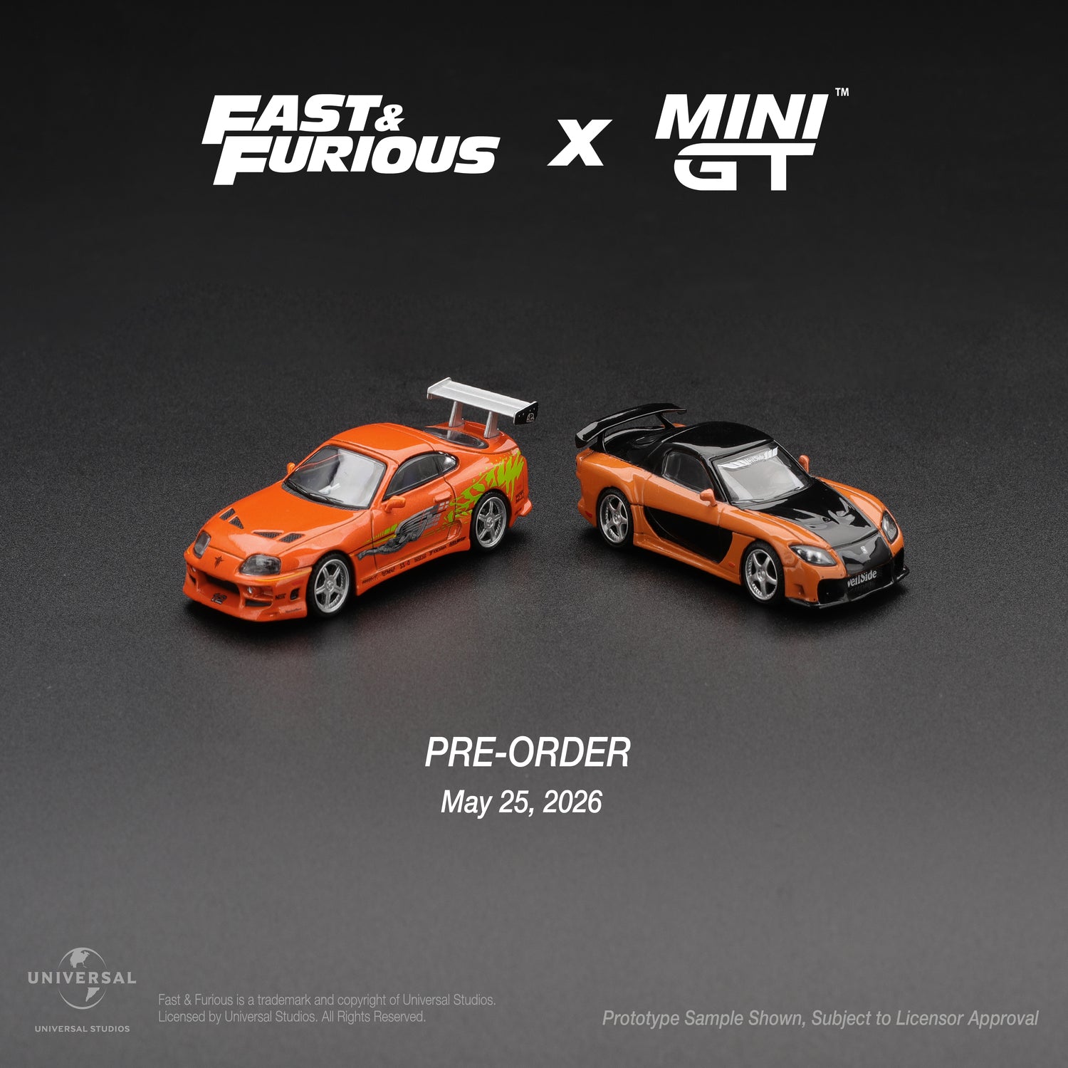 (Pre-order) Mini GT #1251 Mazda RX-7 VeilSide Fortune The Fast and the Furious
